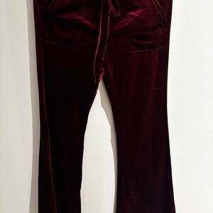 SHEIN Red Velvet Track Pants Joggers